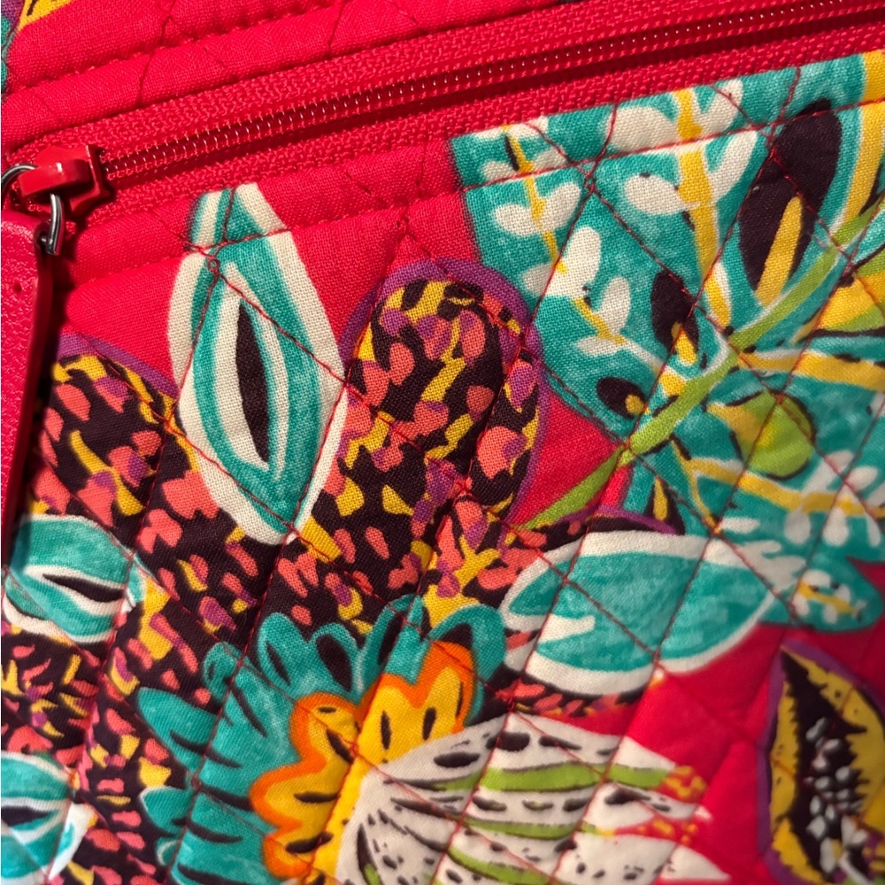 Vera Bradley Hadley Floral Rumba Red/Pink and Yellow Crossbody and Wallet Set - Picture 2 of 5